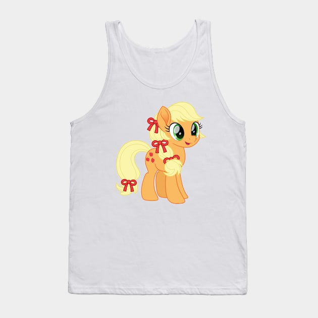 Applejack ponytail with bows Tank Top by CloudyGlow